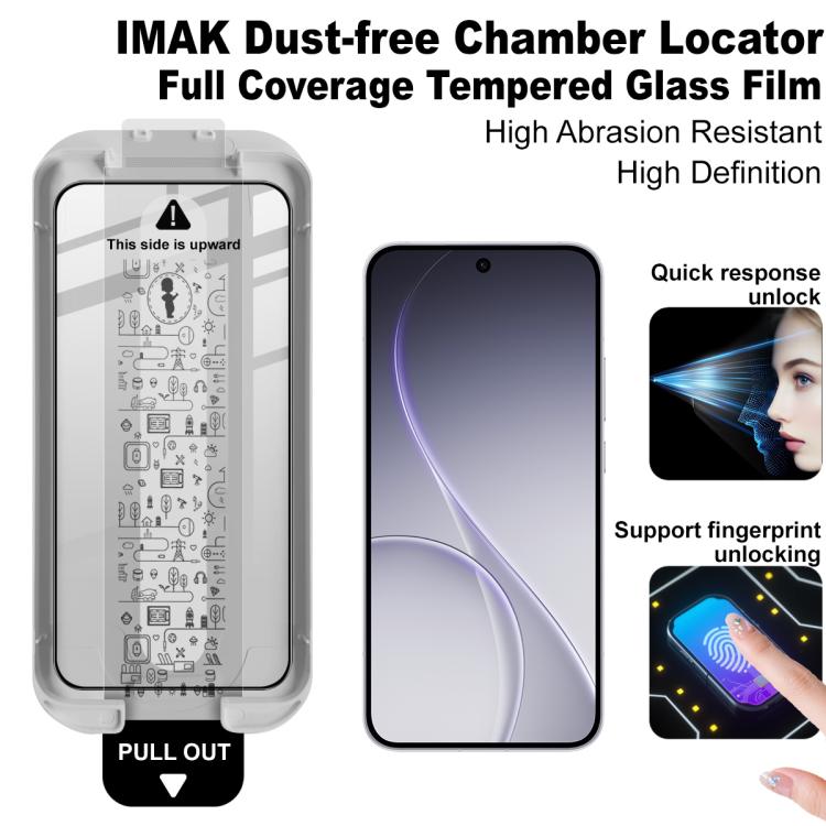 For OPPO Reno15 5G Global imak Dust-free Chamber Locator Full Coverage Tempered Glass Film