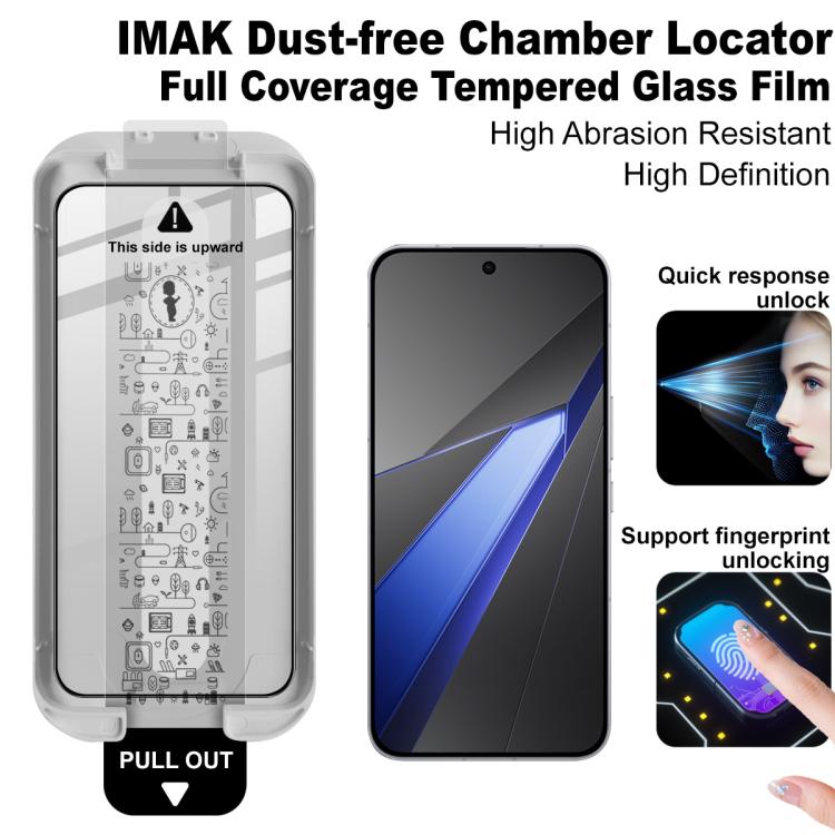 For OPPO K15 Pro 5G imak Dust-free Chamber Locator Full Coverage Tempered Glass Film