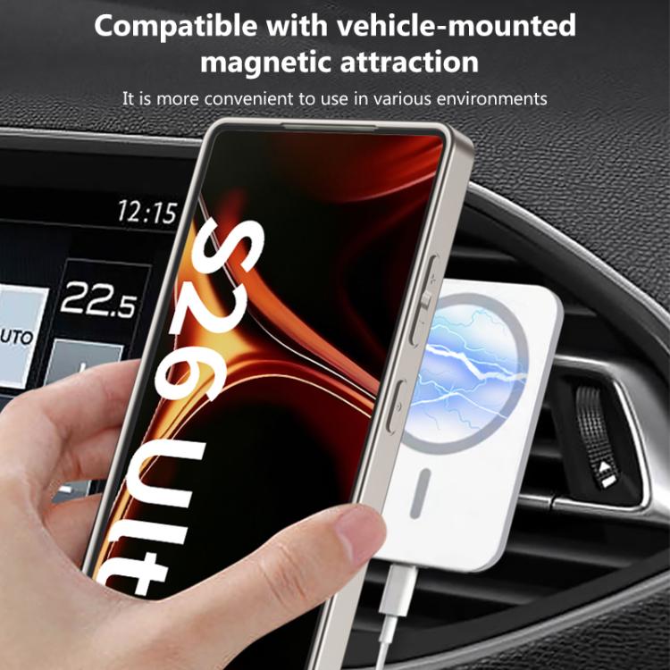 For Samsung Galaxy S26 Ultra 5G GKK Metal Paint Skin Feel Leather Magnetic Phone Case With Rotating Holder, Not Included Pen