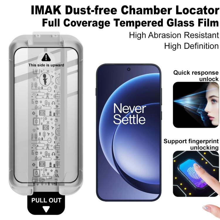 For OnePlus 15 imak Dust-free Chamber Locator Full Coverage Tempered Glass Film