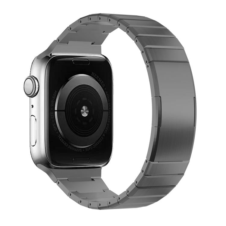 For Apple Watch 46mm / 49mm / 45mm / 44mm One Bead Folding Clasp Metal Titanium Alloy Watch Band