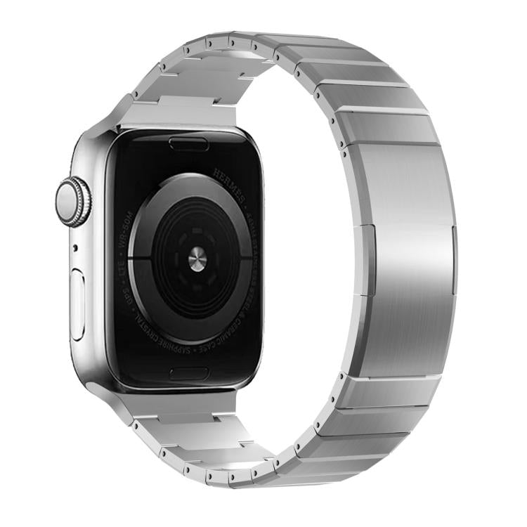 For Apple Watch 46mm / 49mm / 45mm / 44mm One Bead Folding Clasp Metal Titanium Alloy Watch Band