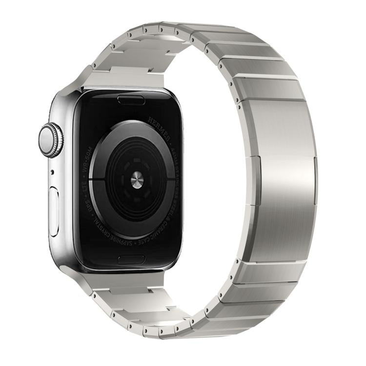 For Apple Watch 42mm / 41mm / 40mm / 38mm One Bead Folding Clasp Metal Titanium Alloy Watch Band