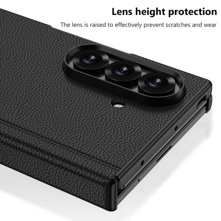 For Samsung Galaxy Z TriFold GKK Magnetic Folding Leather One-Line Rotating Holder Phone Case