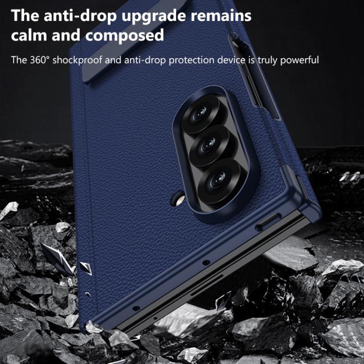 For Samsung Galaxy Z TriFold GKK Magnetic Folding Leather One-Line Rotating Holder Phone Case