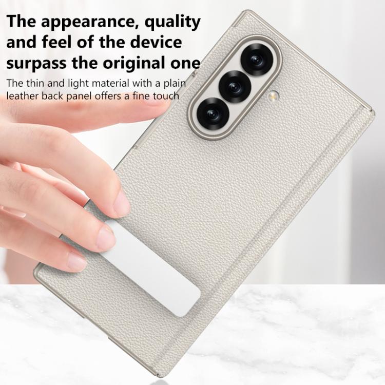 For Samsung Galaxy Z TriFold GKK Magnetic Folding Leather One-Line Rotating Holder Phone Case