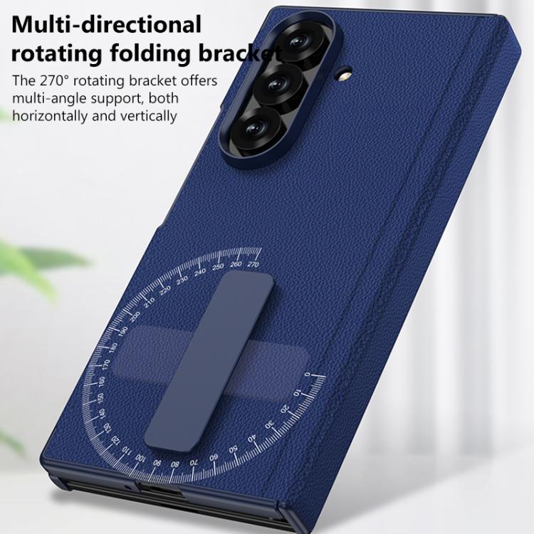 For Samsung Galaxy Z TriFold GKK Magnetic Folding Leather One-Line Rotating Holder Phone Case