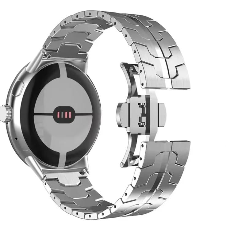 For Google Pixel Watch 4 / 3 45mm Iron Man Butterfly Buckle Aluminum Alloy Watch Band