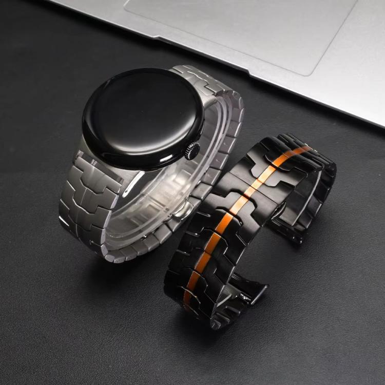 For Google Pixel Watch 4 / 3 45mm Iron Man Butterfly Buckle Aluminum Alloy Watch Band