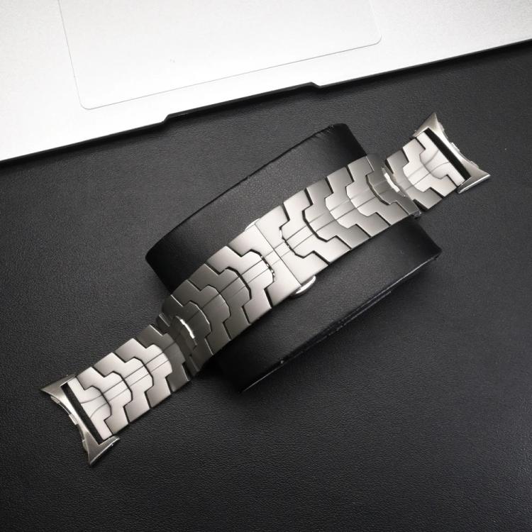 For Google Pixel Watch 4 / 3 45mm Iron Man Butterfly Buckle Aluminum Alloy Watch Band