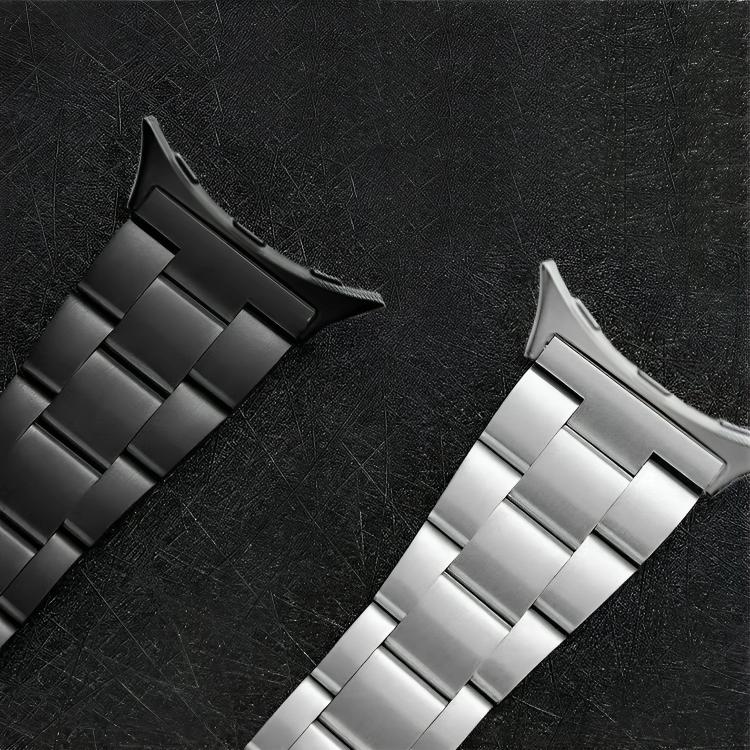 For Google Pixel Watch 4 / 3 / 2 / 1 41mm Slim Three Beads Stainless Steel Watch Band