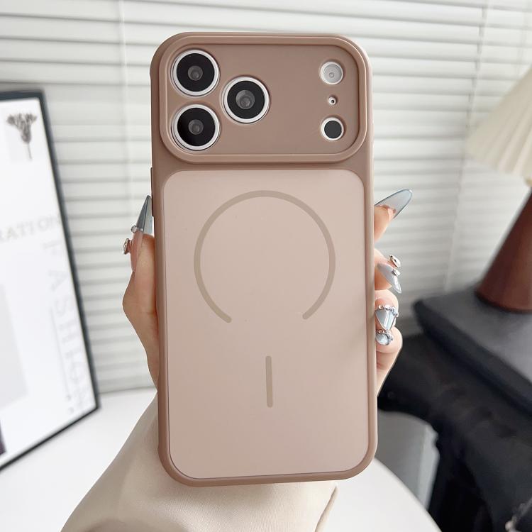 For iPhone 12 Skin Feel Color Blocking Cooling Magnetic Phone Case