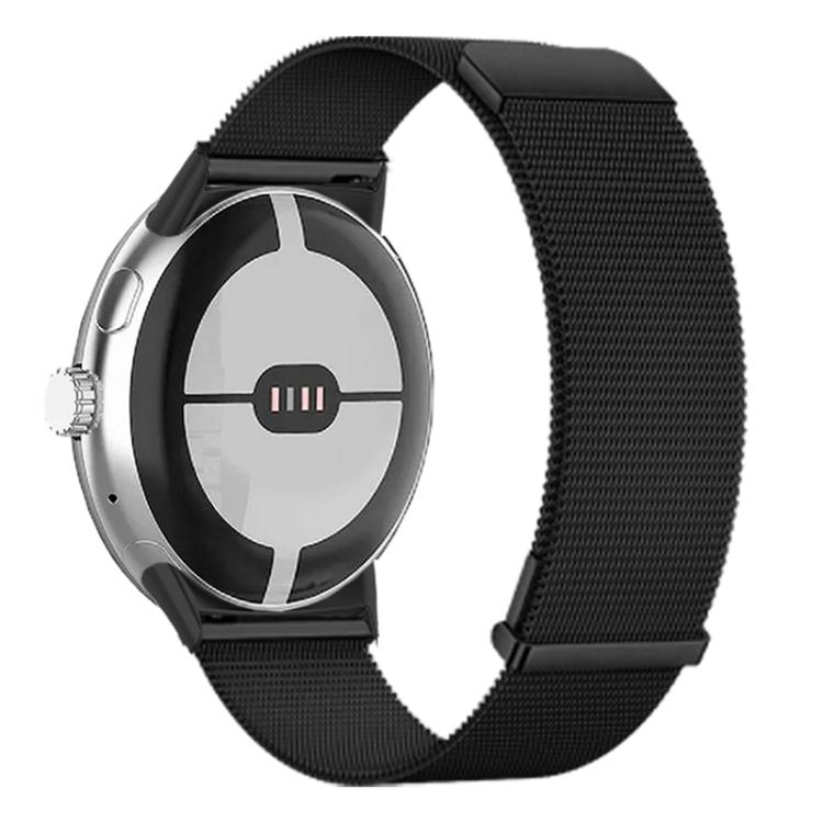 For Google Pixel Watch 4 / 3 / 2 / 1 41mm Loop Dual Magnetic Buckle Milanese Stainless Steel Watch Band