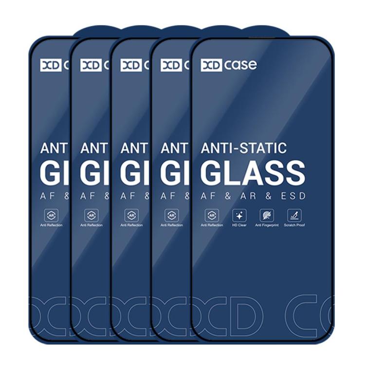 For iPhone 17e / 16e XDcase 5pcs / Pack Silk Screen Printed HD Tempered Glass Film