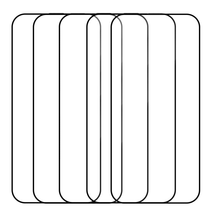 For iPhone Air XDcase 5pcs / Pack Silk Screen Printed HD Tempered Glass Film