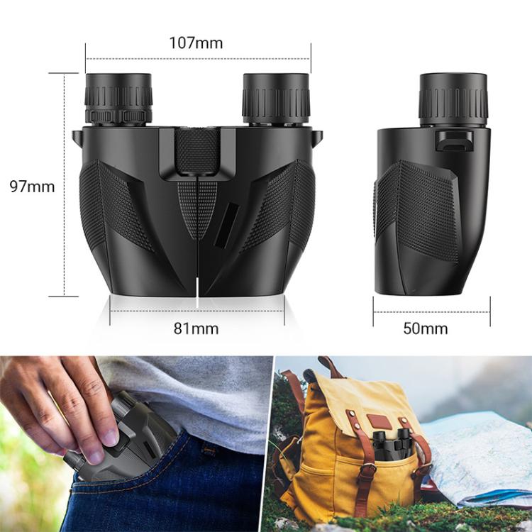 APEXEL 10 x 25 Compact Binoculars High-Power Portable Outdoor Binoculars for Bird Watching & Exploration - Black