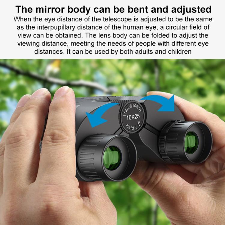 APEXEL 10 x 25 Compact Binoculars High-Power Portable Outdoor Binoculars for Bird Watching & Exploration - Black