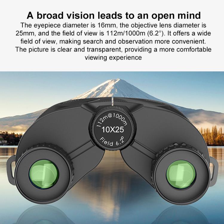 APEXEL 10 x 25 Compact Binoculars High-Power Portable Outdoor Binoculars for Bird Watching & Exploration - Black