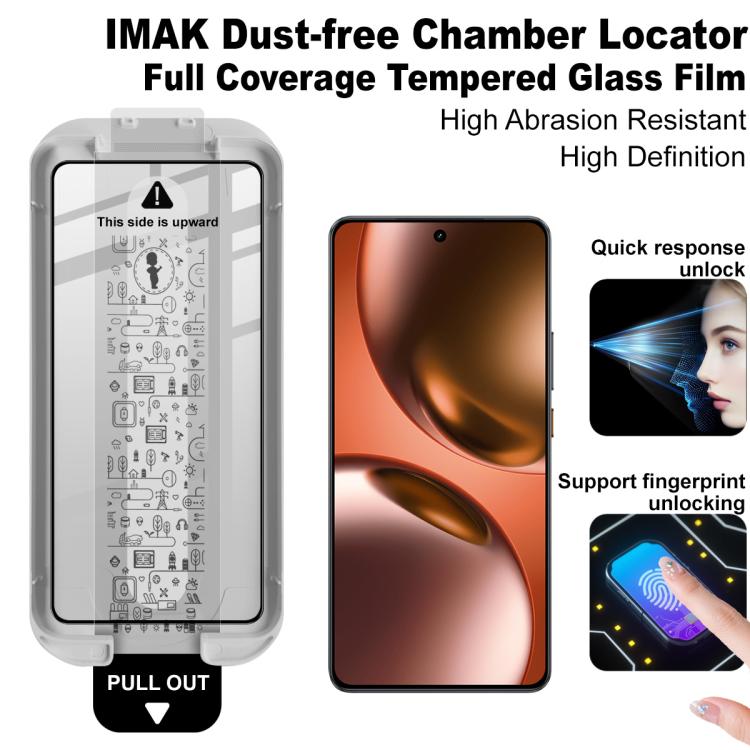 For Realme GT 7 Global/7T Global imak Dust-free Chamber Locator Full Coverage Tempered Glass Film