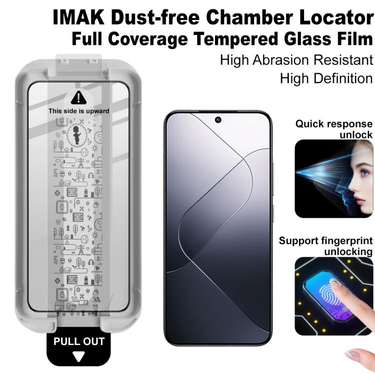 For Xiaomi 13 / 14 imak Dust-free Chamber Locator Full Coverage Tempered Glass Film