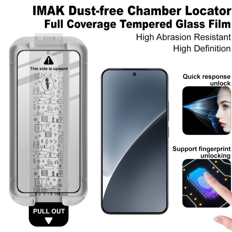 For Xiaomi 15 imak Dust-free Chamber Locator Full Coverage Tempered Glass Film