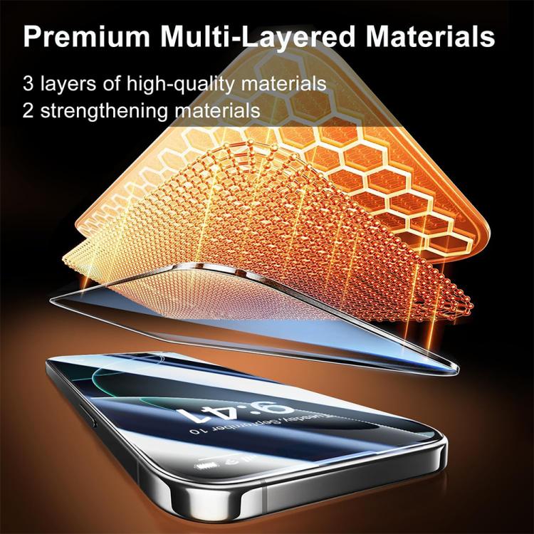 For iPhone 16 Pro Max XDcase 2pcs / Pack Silk Screen Printed HD Tempered Glass Film