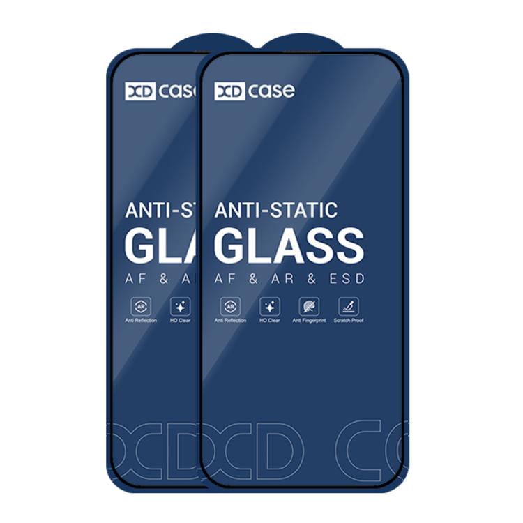 For iPhone 15 Plus XDcase 2pcs / Pack Silk Screen Printed HD Tempered Glass Film
