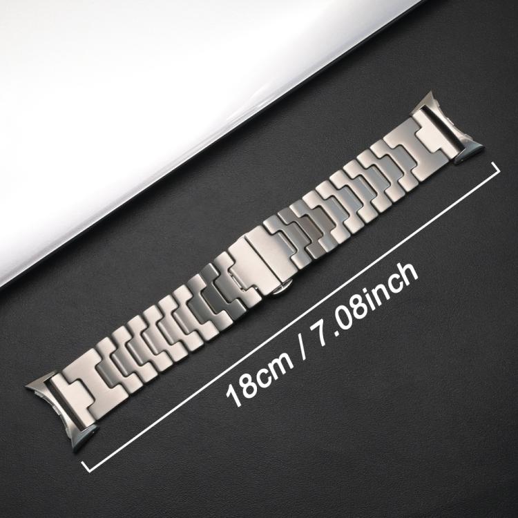 For Google Pixel Watch 4 / 3 45mm H-Shaped Butterfly Clasp Stainless Steel Watch Band