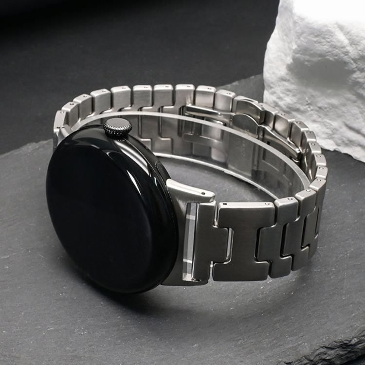 For Google Pixel Watch 4 / 3 45mm H-Shaped Butterfly Clasp Stainless Steel Watch Band