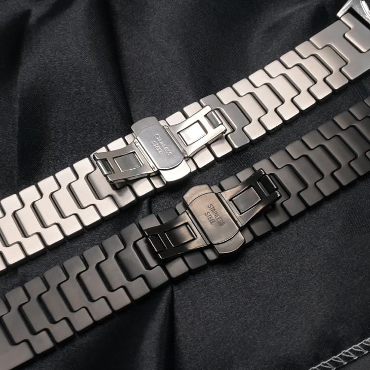 For Google Pixel Watch 4 / 3 45mm H-Shaped Butterfly Clasp Stainless Steel Watch Band