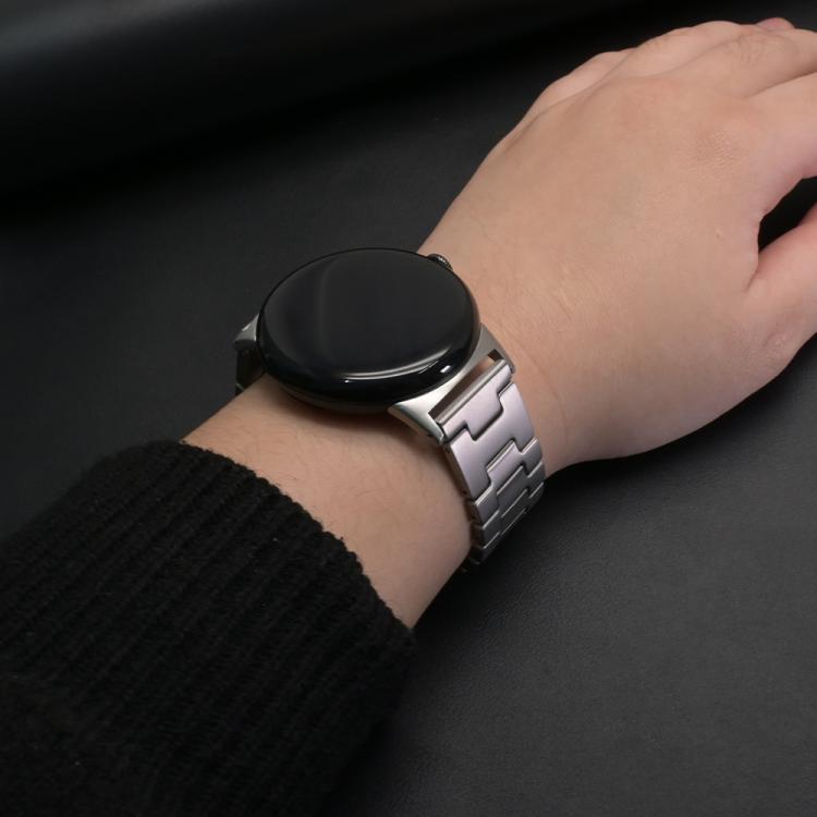 For Google Pixel Watch 4 / 3 45mm H-Shaped Butterfly Clasp Stainless Steel Watch Band