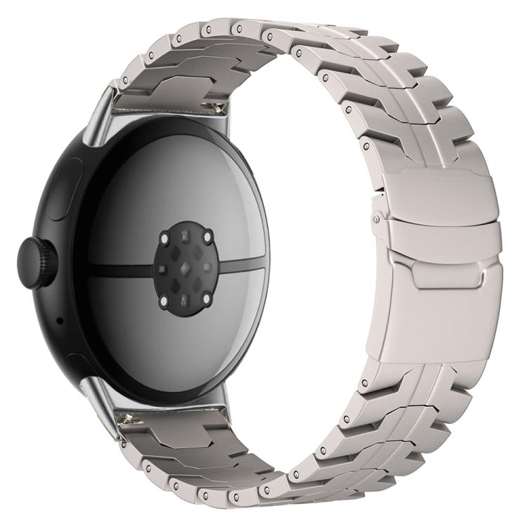 For Google Pixel Watch 4 / 3 45mm Split Design Iron Man Safety Buckle Titanium Alloy Watch Band