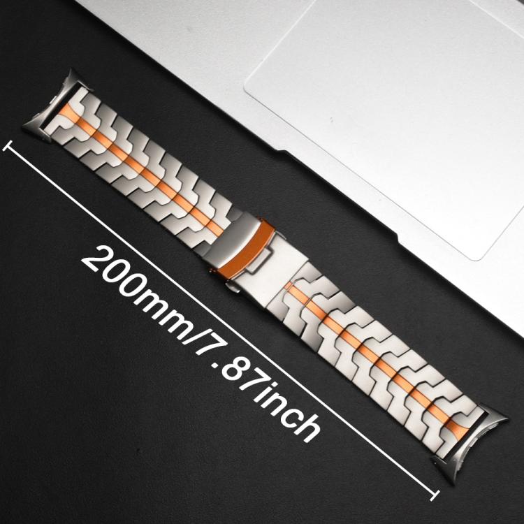 For Google Pixel Watch 4 / 3 45mm Split Design Iron Man Safety Buckle Titanium Alloy Watch Band