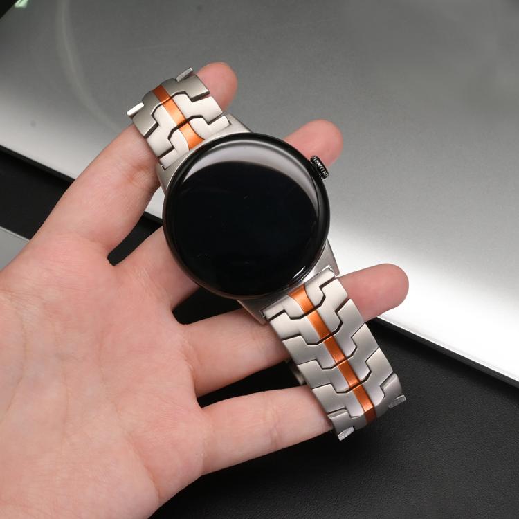 For Google Pixel Watch 4 / 3 45mm Split Design Iron Man Safety Buckle Titanium Alloy Watch Band