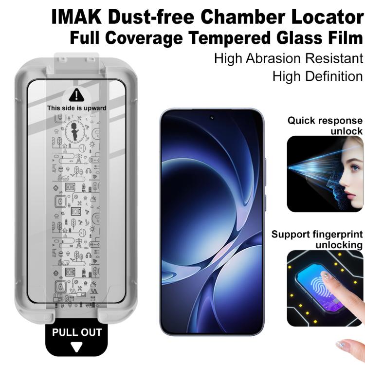 For Redmi K80 Ultra imak Dust-free Chamber Locator Full Coverage Tempered Glass Film