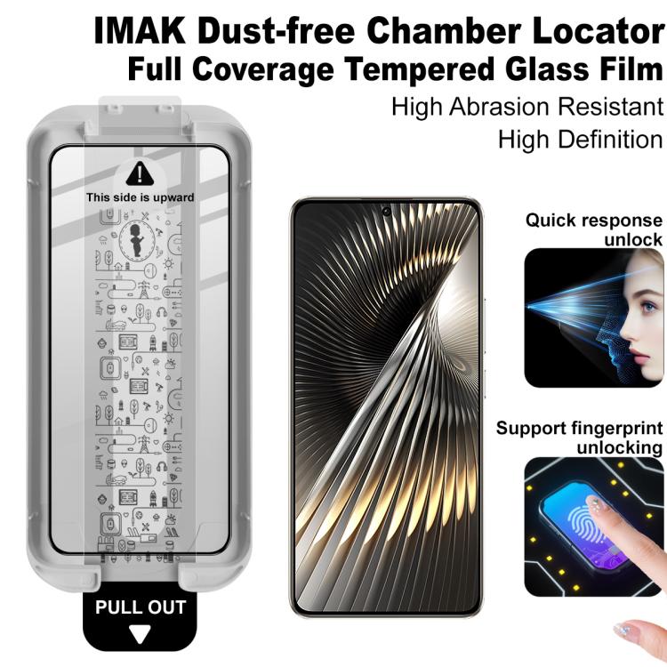 For Redmi Turbo 3/POCO F6 imak Dust-free Chamber Locator Full Coverage Tempered Glass Film