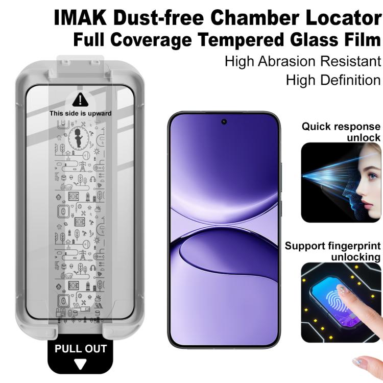 For Redmi Turbo 4 Pro/POCO F7 imak Dust-free Chamber Locator Full Coverage Tempered Glass Film