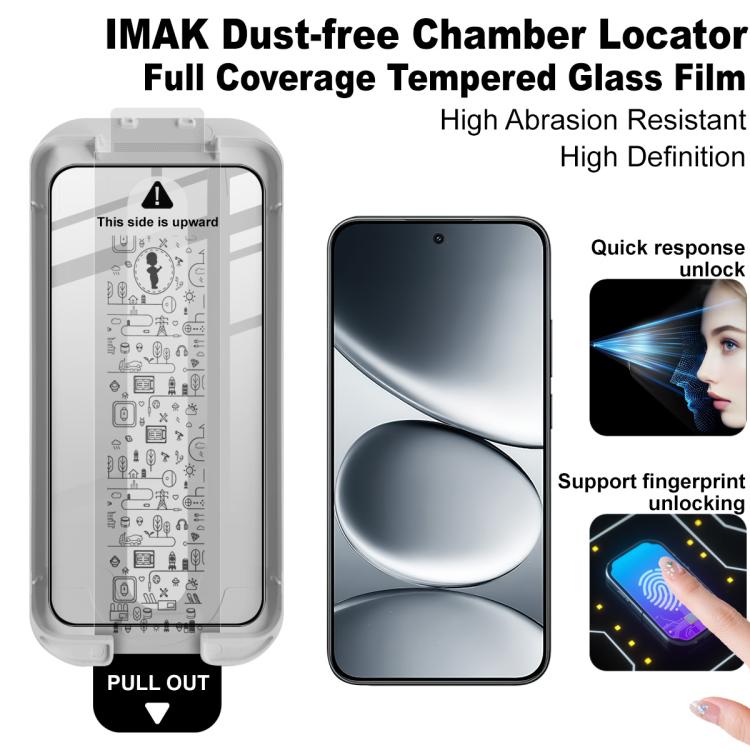 For Redmi Note 15 Pro 5G Global 163.6 imak Dust-free Chamber Locator Full Coverage Tempered Glass Film