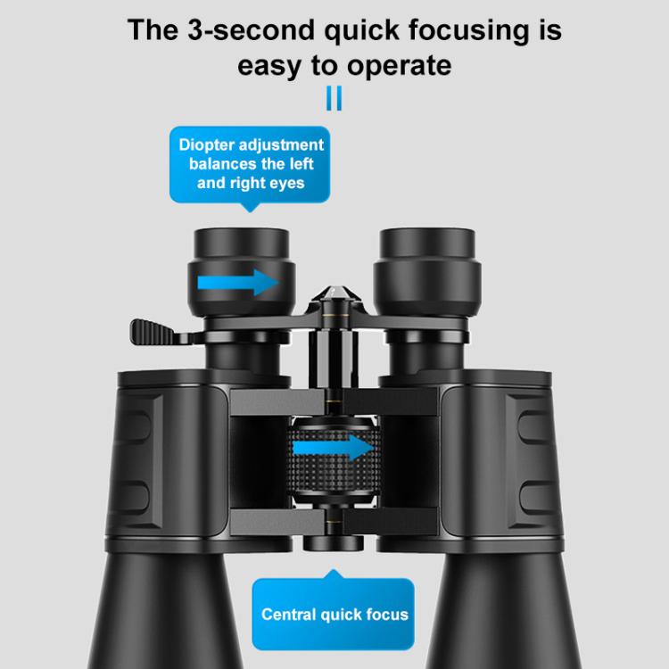 APEXEL 10-30X50 Zoom Binoculars Dual Large Eyepieces High-Definition Variable Magnification Binoculars - Black