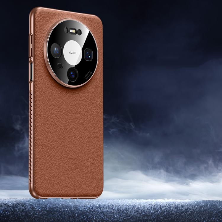 For Huawei Mate 80 Soft Armor Cooling Plain Leather Hybrid PC Phone Case