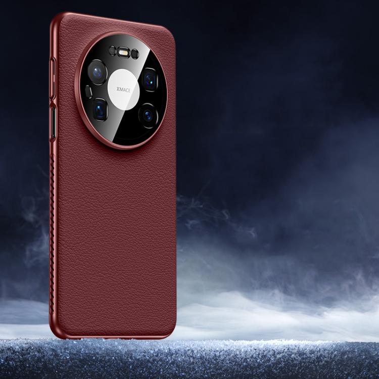 For Huawei Mate 80 Pro Max Soft Armor Cooling Plain Leather Hybrid PC Phone Case
