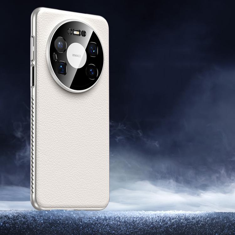 For Huawei Mate 80 Pro Max Soft Armor Cooling Plain Leather Hybrid PC Phone Case