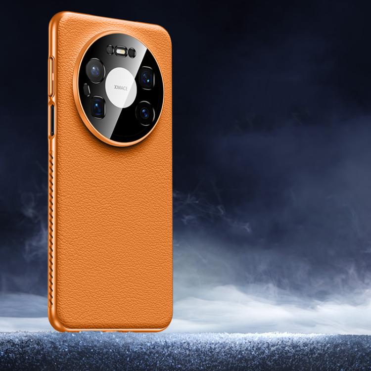 For Huawei Mate 80 Pro Max Soft Armor Cooling Plain Leather Hybrid PC Phone Case