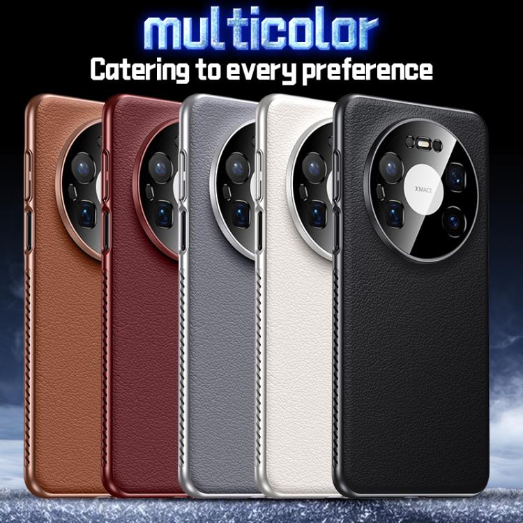 For Huawei Mate 80 Pro Max Soft Armor Cooling Plain Leather Hybrid PC Phone Case