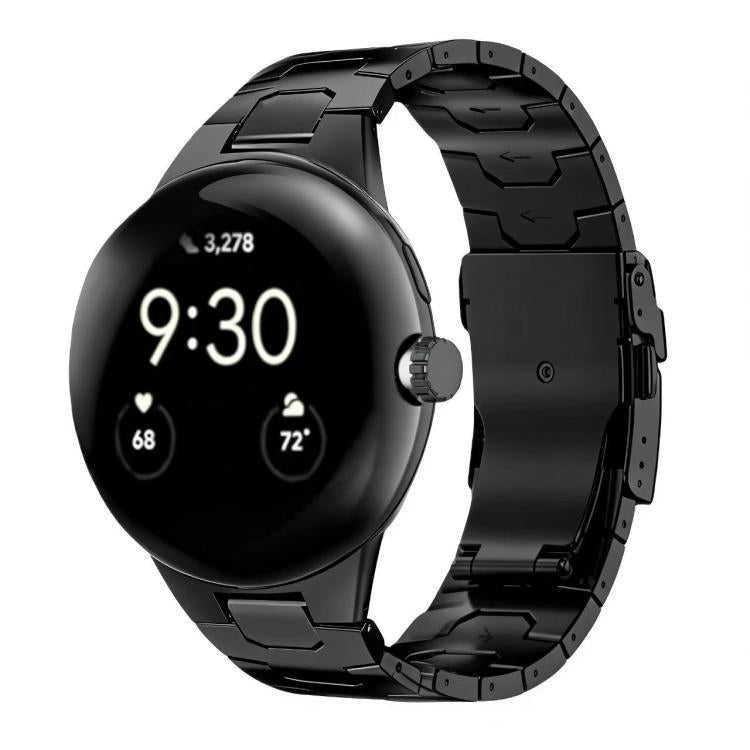 For Google Pixel Watch 4 / 3 45mm Integrated Iron Man Safety Buckle Titanium Alloy Watch Band
