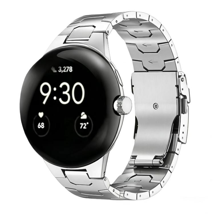 For Google Pixel Watch 4 / 3 45mm Integrated Iron Man Safety Buckle Titanium Alloy Watch Band