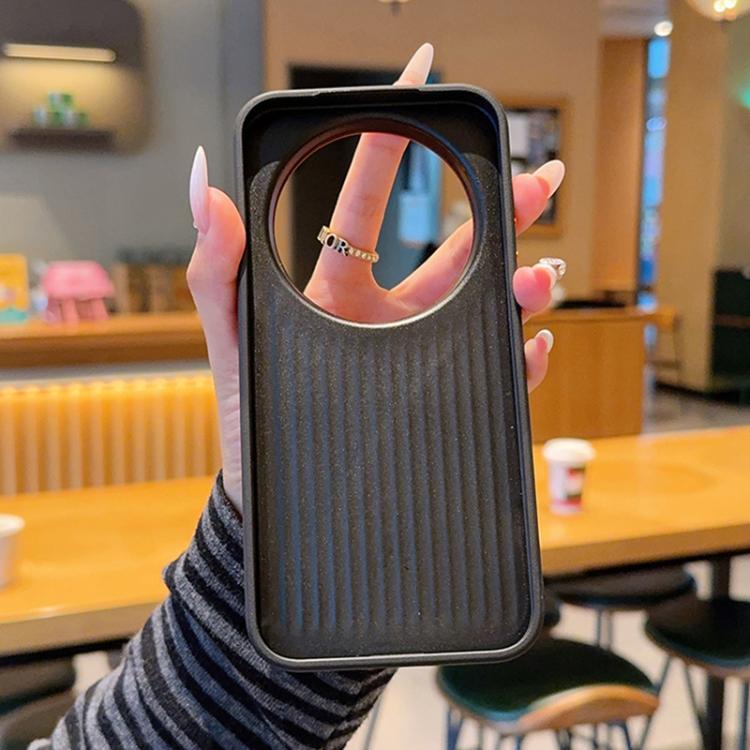 For Xiaomi 17 Ultra Rotating Holder PC + TPU Vegan Leather Magnetic Phone Case