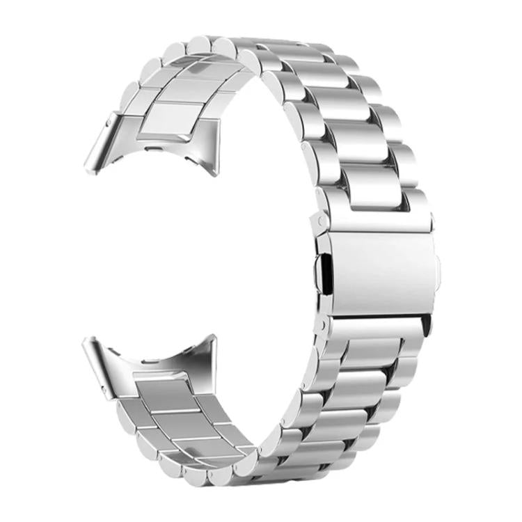 For Google Pixel Watch 4 / 3 45mm Integrated Three Beads Butterfly Buckle Titanium Alloy Watch Band