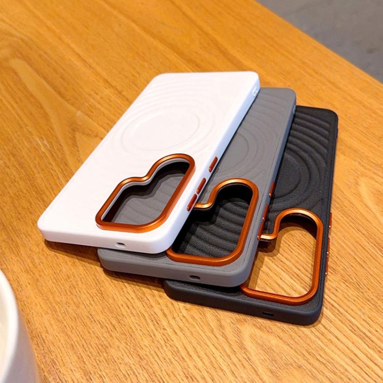 For Samsung Galaxy S26+ 5G Armor Wave Texture Magnetic Shockproof Phone Case