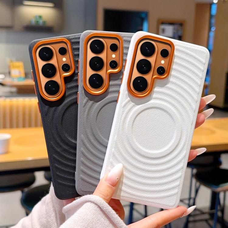 For Samsung Galaxy S26+ 5G Armor Wave Texture Magnetic Shockproof Phone Case